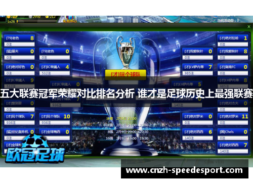 五大联赛冠军荣耀对比排名分析 谁才是足球历史上最强联赛