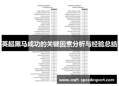 英超黑马成功的关键因素分析与经验总结